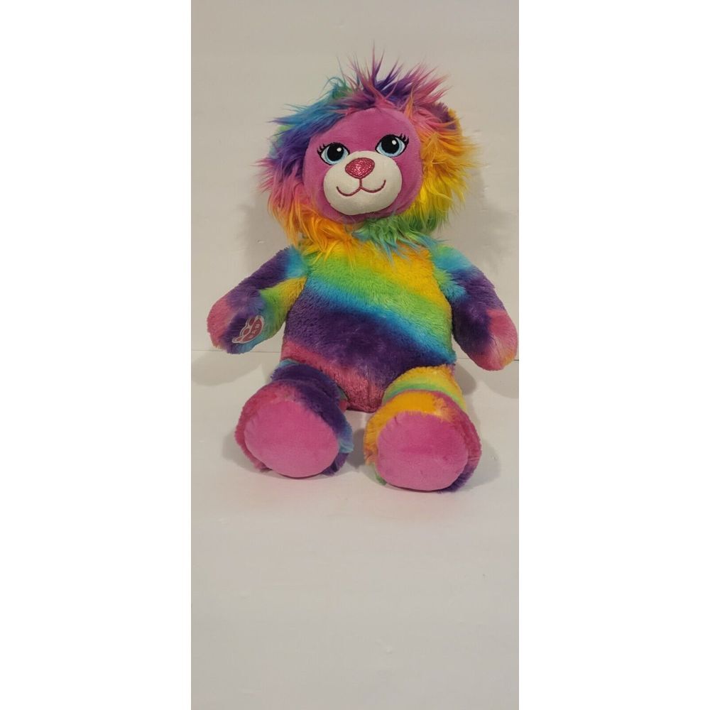Build A Bear Color Craze Rainbow Stuffed Plush Lion 16"